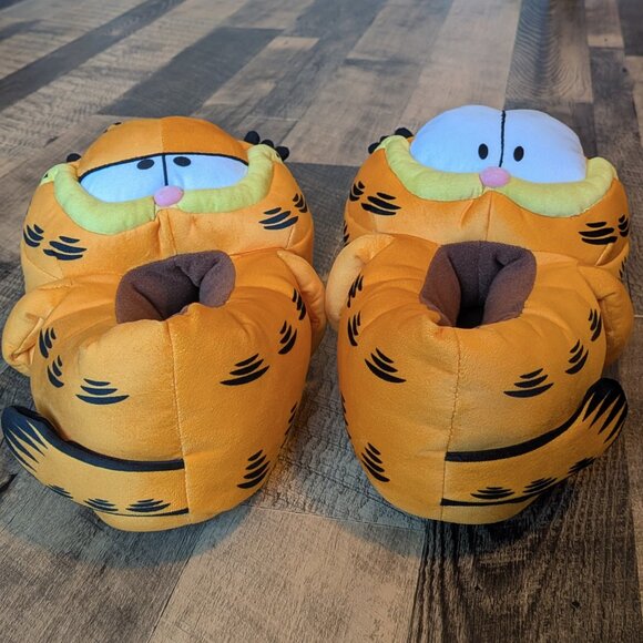 Garfield Slippers Oversized Plush Orange Shoes Nickelodeon Large - Picture 6 of 9
